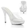 Fabulicious - ATHENA501 Mules with heel - White/Transparent Product image
